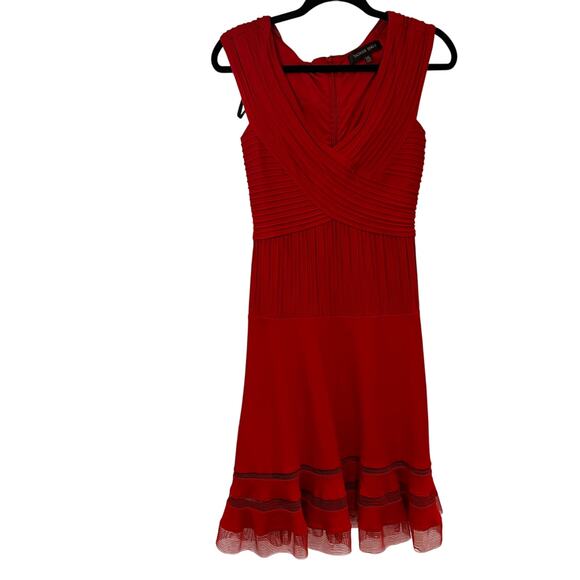 Tadashi Shoji Red Cap Sleeve Fit and Flare Knee Length Dress XS - threedaughtersproperties.com Tadashi Shoji Red Cap Sleeve Fit and Flare Knee Length Dress XS - threedaughtersproperties.com